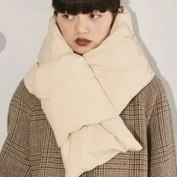 새상품 TODAYFUL 다운 타이 머플러 베 에크루