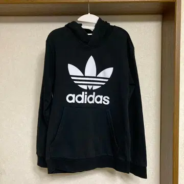 adidas 블랙 후드 파카 M