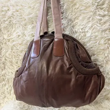 츠모리 치사토 시이프 가죽 토트백 핸드백 양가죽