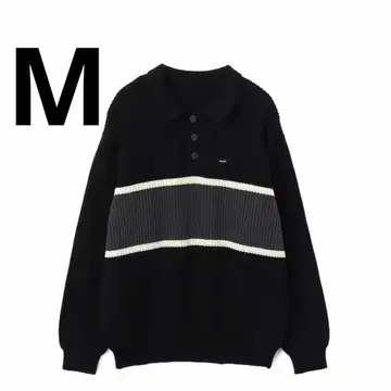 atmos Polo Ridge Knit Sweater BLACK