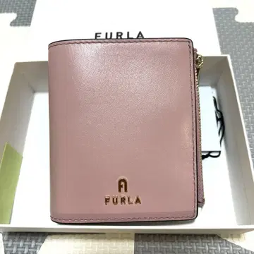 FURLA 컴팩트 이단 접이식 지갑 까멜리아 핑크