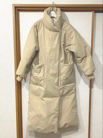 searoomlynn 스탠드 카라 롱 다운 코트 S 베이지