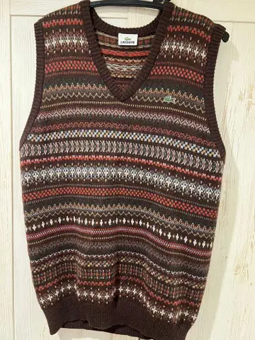 LACOSTE 노르딕 무늬 베스트 사이즈 4