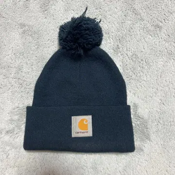 Carhartt 네이비 봉봉 니트 모자