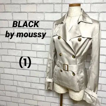 블랙 바이 마우지 숏 트렌치코트 얇은 소재 1 아이보리 봄 가을 겨울