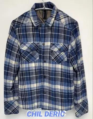 CHIL DERIC 플란넬 셔츠 블루 계열 체크 셔츠