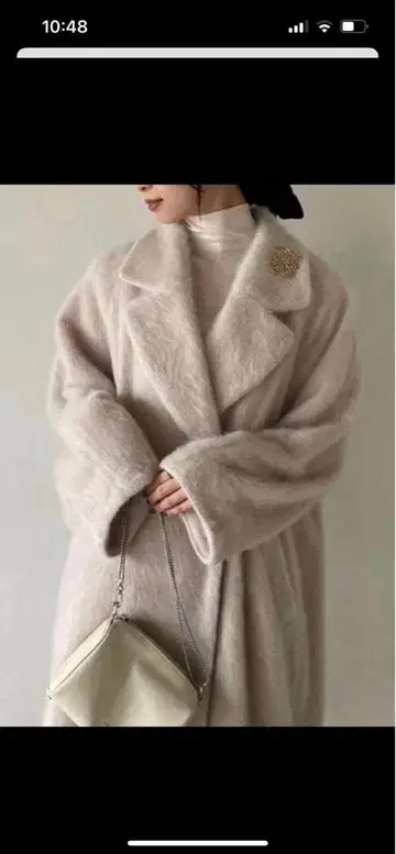 SNIDEL 샤기 코쿤 코트 베이지 0 사이즈