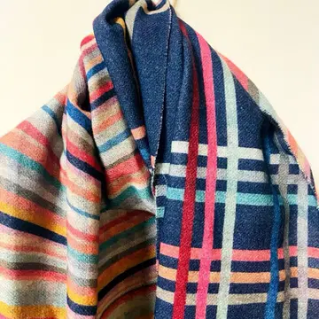 레어 폴스미스 멀티 컬러 스트랩 캐시미어 울 머플러