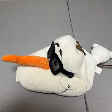올라프 봉제 인형 블랙 안경 포함
