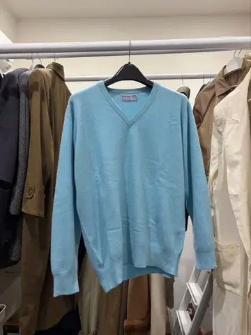 80s 스코틀랜드제 Ballantyne 캐시미어 라이트 블루