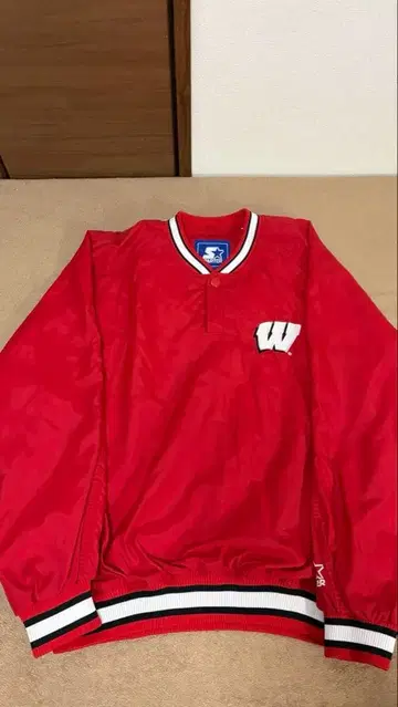위스콘신 STARTER 나일론 자켓 빨간색