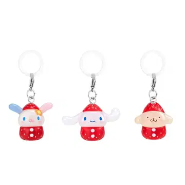 산리오 캐릭터즈 딸기 메지루시 액세서리 토끼꽃 시나몬 푸딩