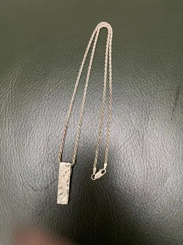 실버 925 꽃 조각 목걸이 하와이안 주얼리 52+3cm 11g