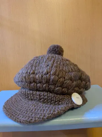 People Tree 손뜨개질 울 니트 헌팅 캡