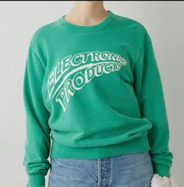 Whim Gazette 크랙 프린트 로고 쭈리 풀오버