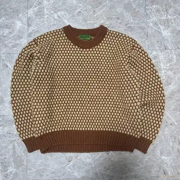 JEAN-COX 도트 편직 니트 스웨터