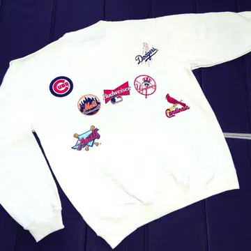 [레어 정품] '90s' Budweiser MLB 팀 로고 트레이닝복