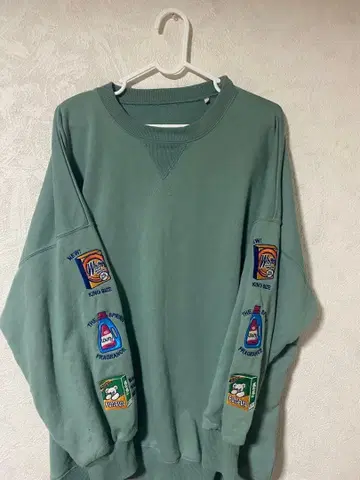 세탁 세제 자수 가제트 부착 BIG 트레이닝복