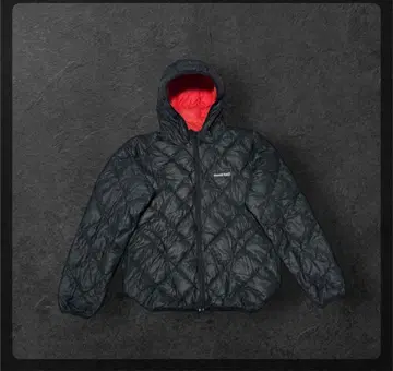 [ mont-bell ] 리버서블 다운 자켓 블랙/빨간색