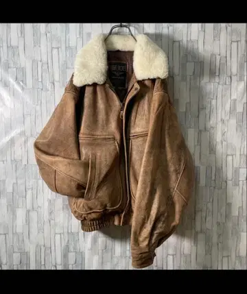 FLIGHT JACKET 실버 가죽 플라이트 자켓 L