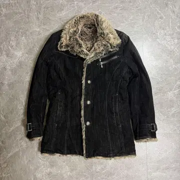 y2k 00s 페어리 그런지 퍼 자켓 오빠 그런지