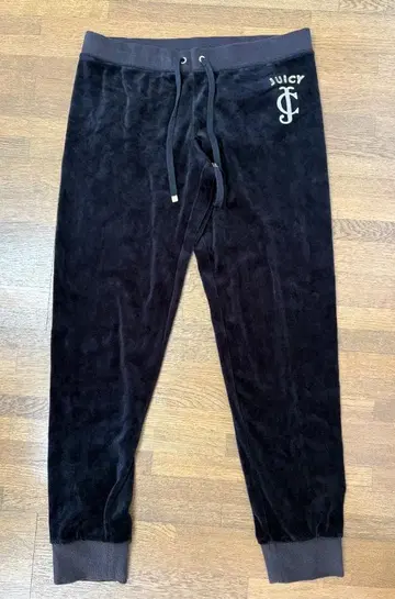 JUICY COUTURE 벨로아 팬츠 블랙 뒷주머니 2개 로고