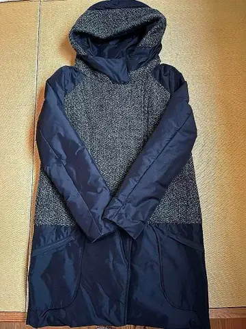 MAX&Co. 후드 부착 절개 트위드 코트