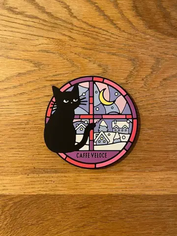 VELOCE 카페베로체 블랙 고양이 겨울 캠페인 코스터