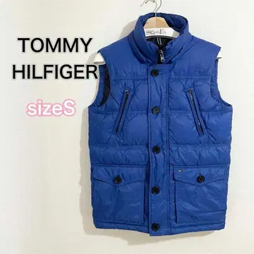 집에서 세탁 가능한 다운 베스트 사이즈 S 타미힐피거 블루