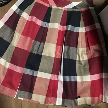 Blue Label 체크 무늬 플레어 스커트 블루 레이블 스커트 36