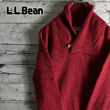 90s 엘엘빈 멜란지 울 니트 빨간색 여성용 M 상당 멜란지