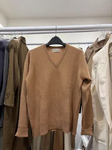 70s Ballantyne 캐시미어 V넥 니트 스코틀랜드제