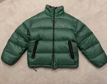 90s 리복 육중한 다운 자켓 리버서블 그린