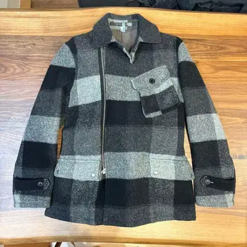 PPFM 체크 무늬 울 혼방 자켓 L