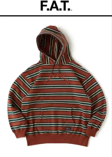 FAT 브라운 스트라이프 후드티 남성용 후드티 맨투맨