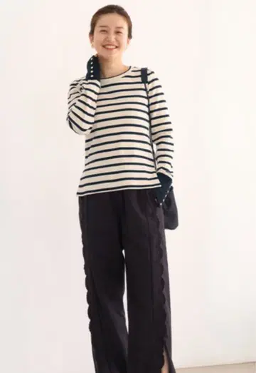 IENA 백 버튼 크루넥 풀오버