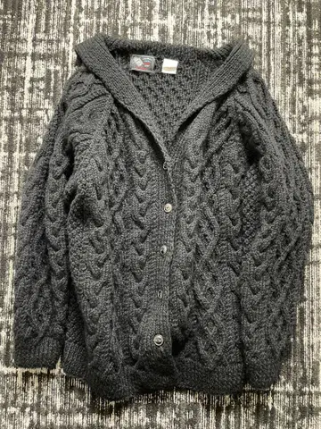 네팔 핸드 니트 아란 편직 세일러 가디건 bulledesavon