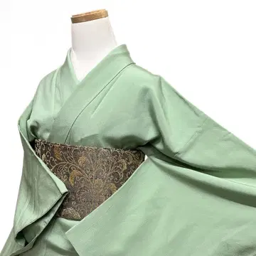 미착용 이로무지 라이트 그린 다이마루 택 파티 기모노 115b d ms