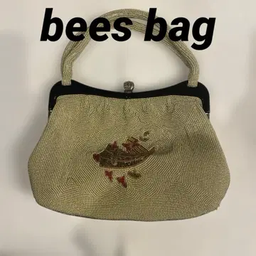 일본 의류용 백 물고기와 하트 자수 골드 컬러