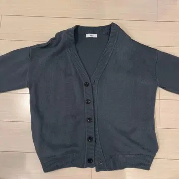 그레이 V넥 니트 가디건