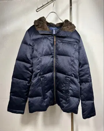 chaps 다크 네이비 다운 자켓 보아 포함 M