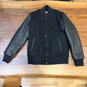 relume 바시티 자켓 M 블랙 울가죽