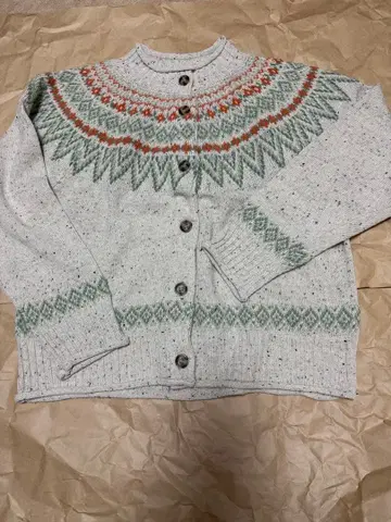 노르딕 무늬 니트 가디건