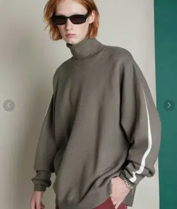 ENDER PRODUCTS 오버 사이즈 밀라노 리브 터틀넥 니트