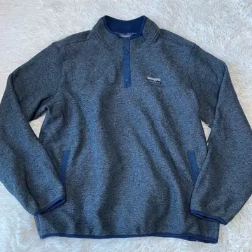 에디바우어 플리스 하프 버튼 XL 그레이