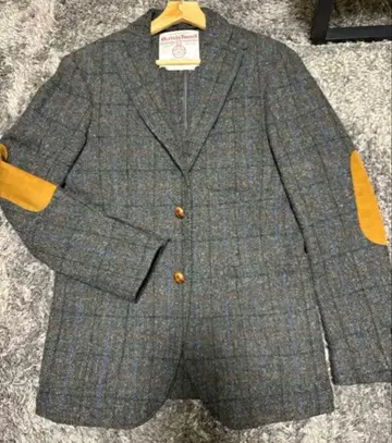 Harris Tweed 체크 무늬 테일러드 자켓