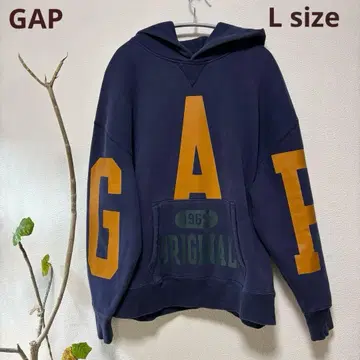 GAP 후드 부착 후드티 네이비 1969