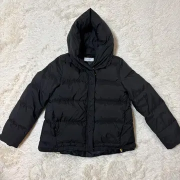 새상품급 슬로브 이에나 숄 후드 숏 다운 36 블랙 다운90%