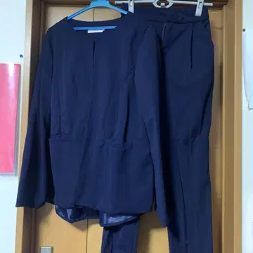 네이비 비즈니스 정장 수트 셋업 상하의