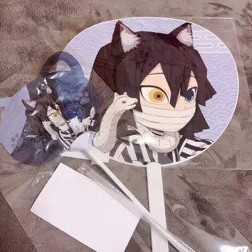 귀멸의 칼날 난자타운 점보 부채 고양이형 벌룬 이쿠로 오바나이